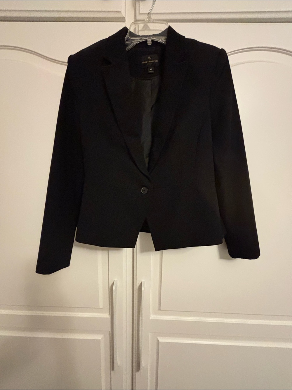 Worthington Black Single-Button Tailored Blazer